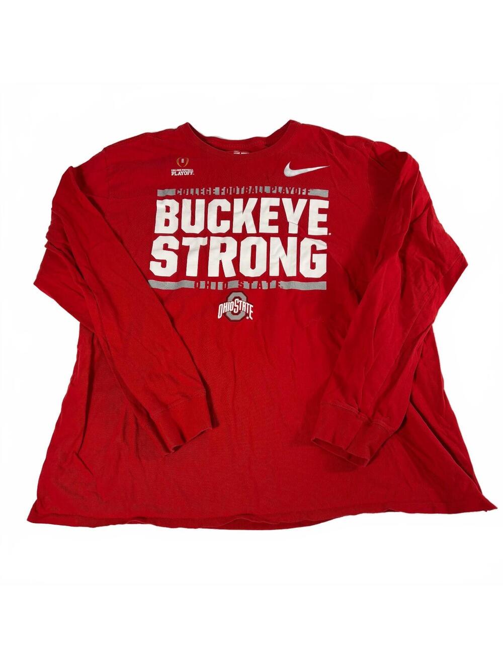 Nike Adult Ohio State University 'Buckeye Strong' Long-Sleeve Red T-Shirt XXL